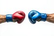 © kriengsak - Red and Blue Boxing Gloves Facing Each Other