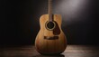 © Daniel - A vintage acoustic guitar on clean background.