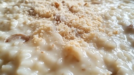 Poster - Creamy Oatmeal with Nut Topping for Breakfast Delight