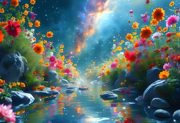 Canvas Print - garden celestial