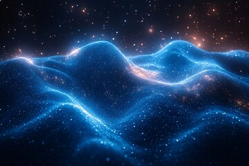 Wall Mural - surreal representation of dark matter in cosmic fabric