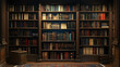 © Daniel - Illuminated Library Haven - Premium Product Photography of Intriguing Bookshelves in National Geographic Style