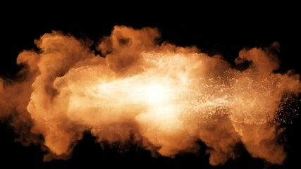 explosion with smoke. generative ai 