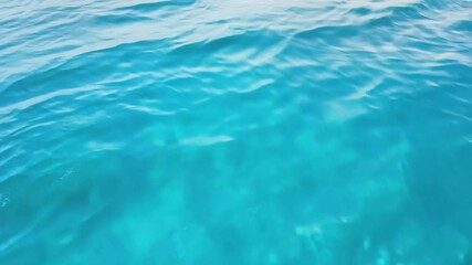 Wall Mural - blue water wave surface, beautiful background with copy space. fresh drinking water, colorful video.