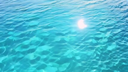 Wall Mural - blue water wave surface, beautiful background with copy space. fresh drinking water, colorful video.