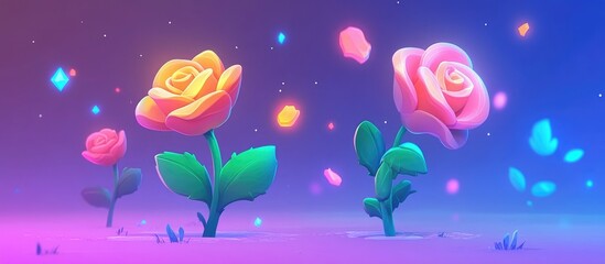 Poster - Beautiful Pastel Rose Background