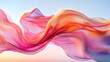 © john - a computer generated image of a wave of pink and orange fabric on a blue and white background with a light blue sky in the backround of the image.