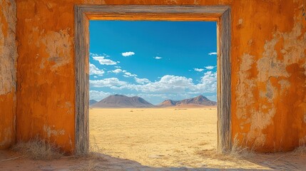 A Glimpse of Desert Mountains