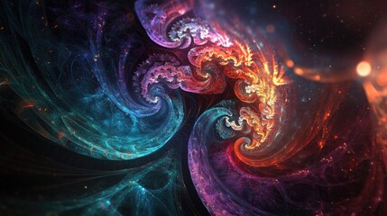 Poster - Abstract digital fractal with a fantastical design
