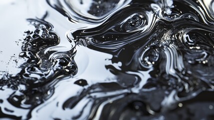 Aufkleber - Abstract black patterned design on glass surface Fantasy art