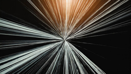 Poster - Dynamic light burst abstract art creating a vivid explosion of energy and movement against a dark background