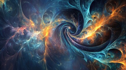Poster - Abstract fractal fantasy design backdrop