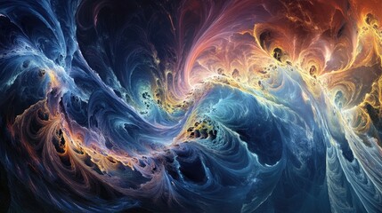 Poster - Abstract fractal fantasy design backdrop