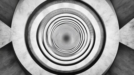 Aufkleber - Abstract radial geometric element featuring concentric patterns
