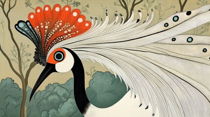 Aufkleber - Close up of a Seriema bird also known as Cariama cristata