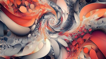 Aufkleber - Abstract ornamental pattern with a creative fractal design ideal for greeting cards or apparel