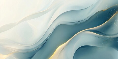 Aufkleber - Abstract waves in soft colors create a calming visual experience. This is a smooth, elegant design for backgrounds or digital art. Perfect for modern aesthetics and relaxation. AI