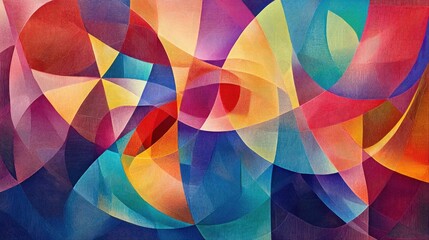 Aufkleber - Abstract geometric line art painting suitable for wall decoration wallpaper murals or rugs enhancing modern art aesthetics in any space