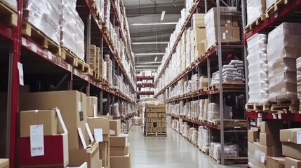 Poster - Augmented reality in a smart warehouse, where package information is displayed through AR glasses for precise delivery operations.