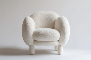 a tuffet chair with a plush rounded seat and short legs