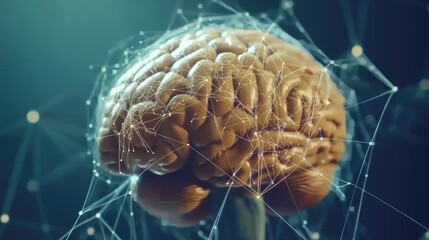 Poster - Futuristic AI interface background with data streams and neural connections, illustrating advanced artificial intelligence technology.