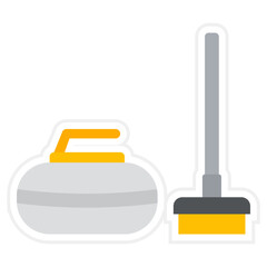 Sticker - Curling Icon