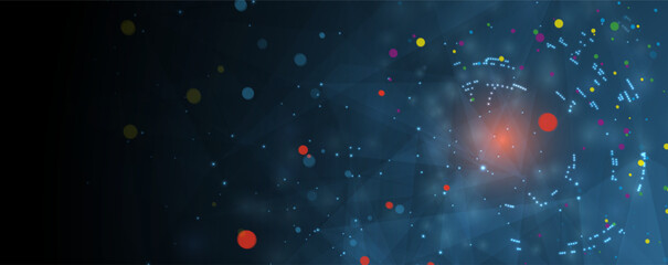 Abstract technology background forms shaping minimal tech concept