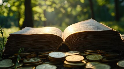 Wall Mural - create an image that's relative to the summary of a book titled wealth unlocked