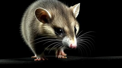 Aufkleber - A small rodent with a white face and black fur