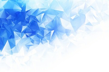 Poster - Vibrant blue and white abstract patterns blend seamlessly to create a unique artistic design, ideal for backgrounds or digital art projects.