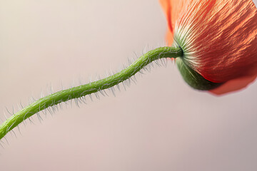 Sticker - Close up of hairy poppy stem