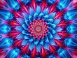 © Arnada - Vivid Abstract Composition of Blue, Red, and Pink Colors Blending Together in a Dynamic Pattern
