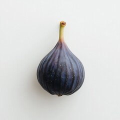 A whole fig on a white background.