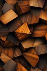 Wooden pattern. Elegant luxury 3d geometric wood wallpaper