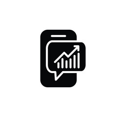 Poster - data statistics app solid icon vector design good for web or mobile app