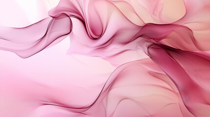Poster - Pink abstract background image with wavy shapes flowing and blending, creating a sense of movement and dynamism. The ethereal and delicate design evokes feelings of tranquility and serenity