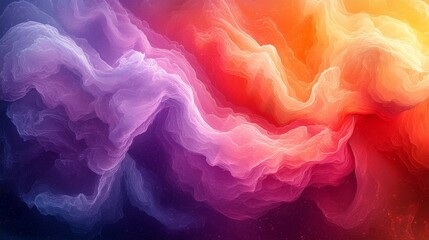 Poster - Flowing lines and waves in pink. Purple. Orange. And yellow hues create a modern. Elegant energy perfect for design projects. Evoking fantasy and creativity. This image adds style to digital graphics