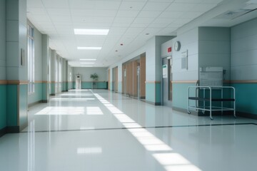 Hospital architecture corridor flooring.  Image by rawpixel.