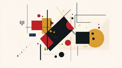 Leinwandbilder - abstract modern artwork featuring a unique composition of geometric shapes and elements versatile ge