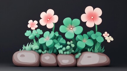 Poster - Cluster of Small Green Clovers