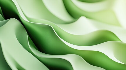 Aufkleber - Abstract 3D illustration featuring a vibrant green color background