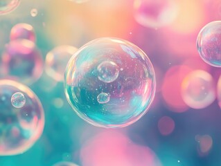 Aufkleber - Abstract wallpaper design featuring transparent bubbles Ideal background for social media pages posters presentations outdoor advertising and various projects Vector illustration