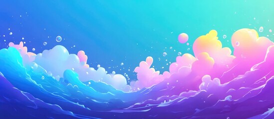 Aufkleber - Amazing Nature Seashore Landscape Background Aerial View Waves Crashing On Beach Ocean Background