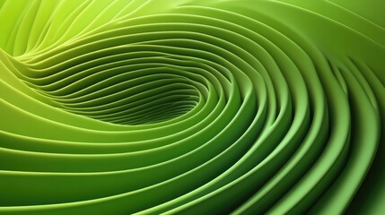Aufkleber - Abstract 3D illustration featuring a vibrant green color background