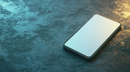 Poster - Modern Smartphone Lying on a Textured Surface