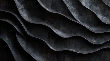 Fototapete - Artistic black background with abstract shapes, 