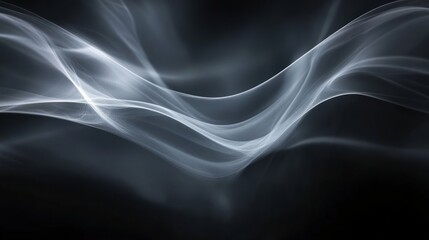 Fototapete - Artistic black background with soft, ethereal light effects, 