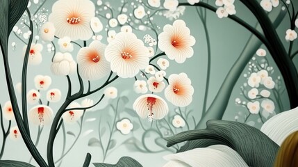 Aufkleber - Abstract Floral Composition in Soft Sweet Tones Macro Perspective Concept for Wedding Card Design