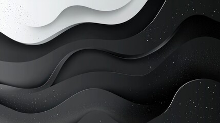 Fototapete - Black and white gradient background with minimalist abstract design