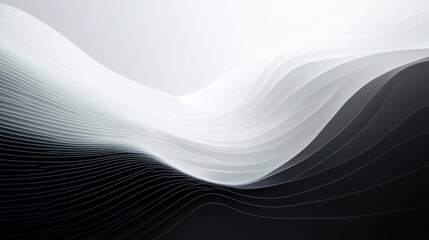 Fototapete - Black and white gradient background with minimalist abstract design